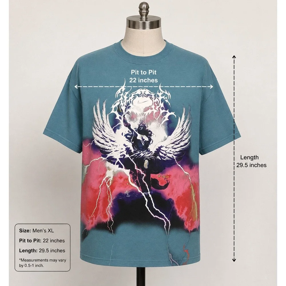 Nike Graphic T-Shirt Mens S Blue New Embrace Victory HQ2579-464 Winged Graphic